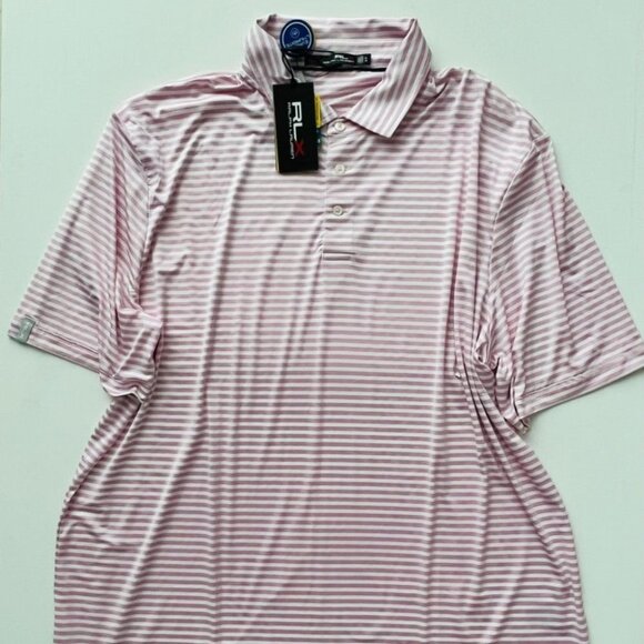 RLX Ralph Lauren Wicking UV Spyglass Striped Polo Shirt